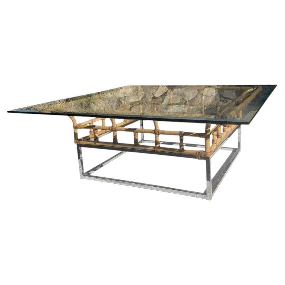 Bamboo & Chrome Coffee Table (1 of 4)
