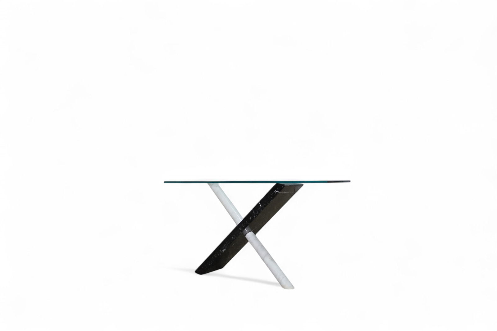 Cattelan Italy (Attr.) Marble X Base Console Table (1 of 13)