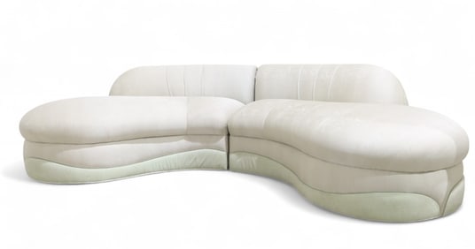 1980's Serpentine Sectional Sofa - 2 Piece