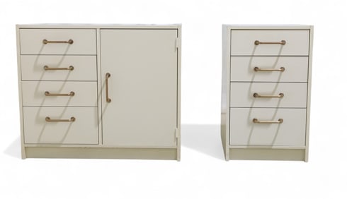 White Laminate Cabinets - 2