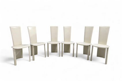 Frag Italian Leather Dining Chairs - 6