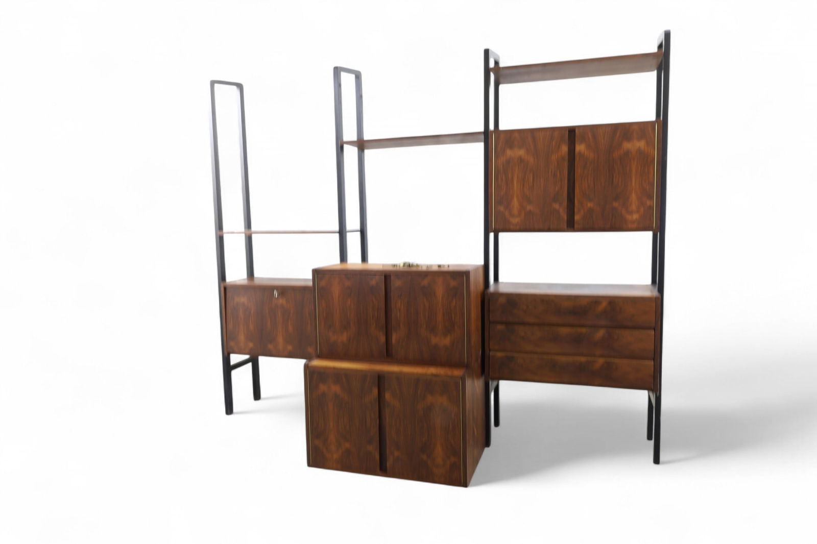 Rosewood & Ebony Freestanding Wall Unit (1 of 20)