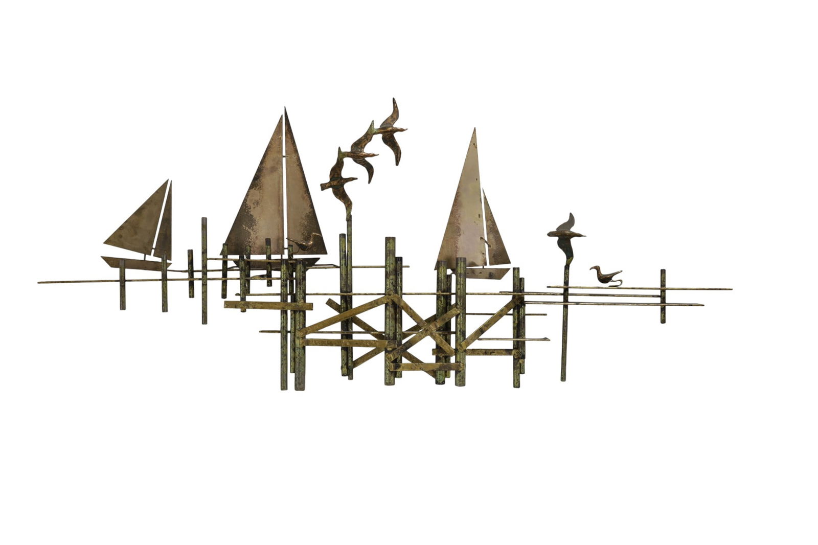 Signed C. Jere Sailboats & Seagulls Sculpture (1 of 7)