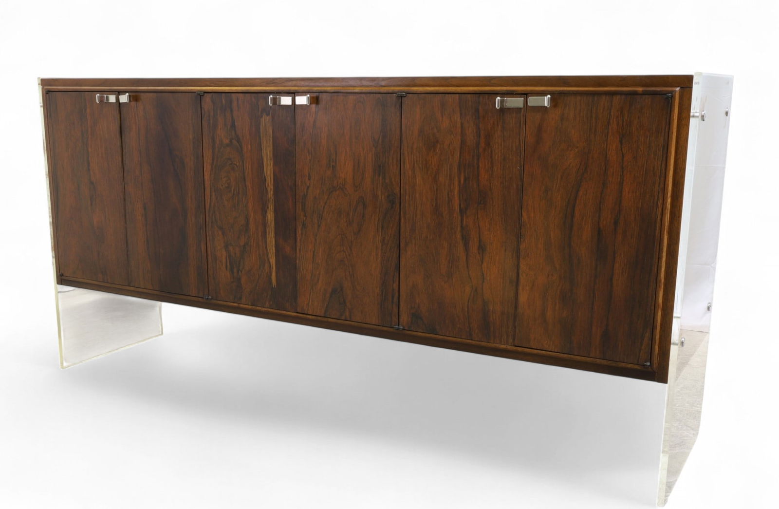 Bernhardt Flair Rosewood & Lucite Credenza (1 of 9)