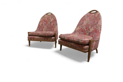 Harvey Probber Style Lounge Chairs - Pair