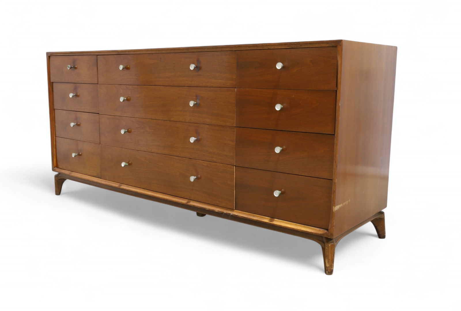 Mid Century Walnut Long Dresser (1 of 10)