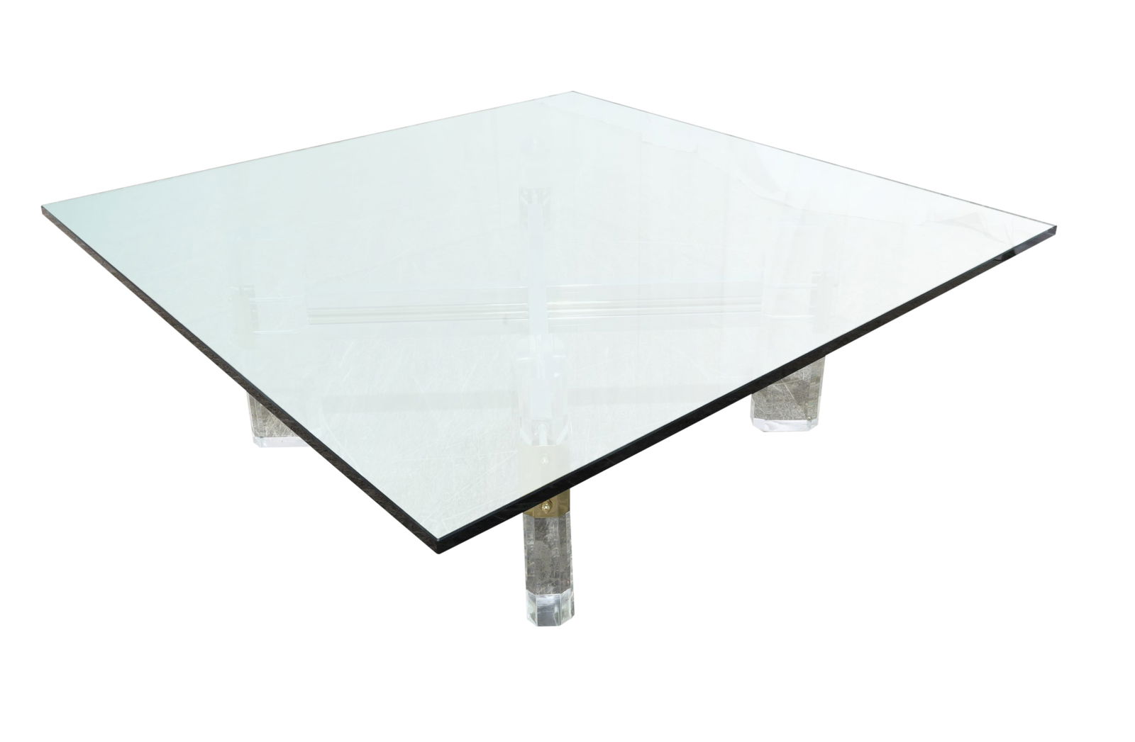 Charles Hollis Jones Lucite & Brass Coffee Table (1 of 10)