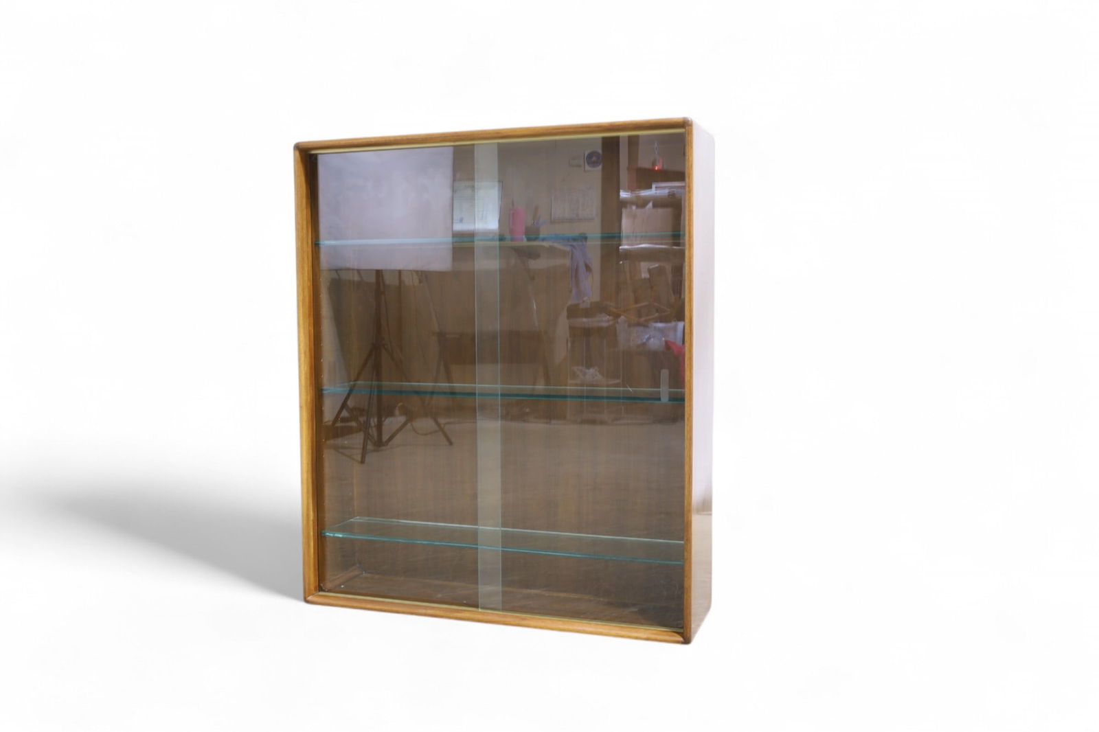 Mid Century Modern Walnut Hanging Cabinet (1 of 8)