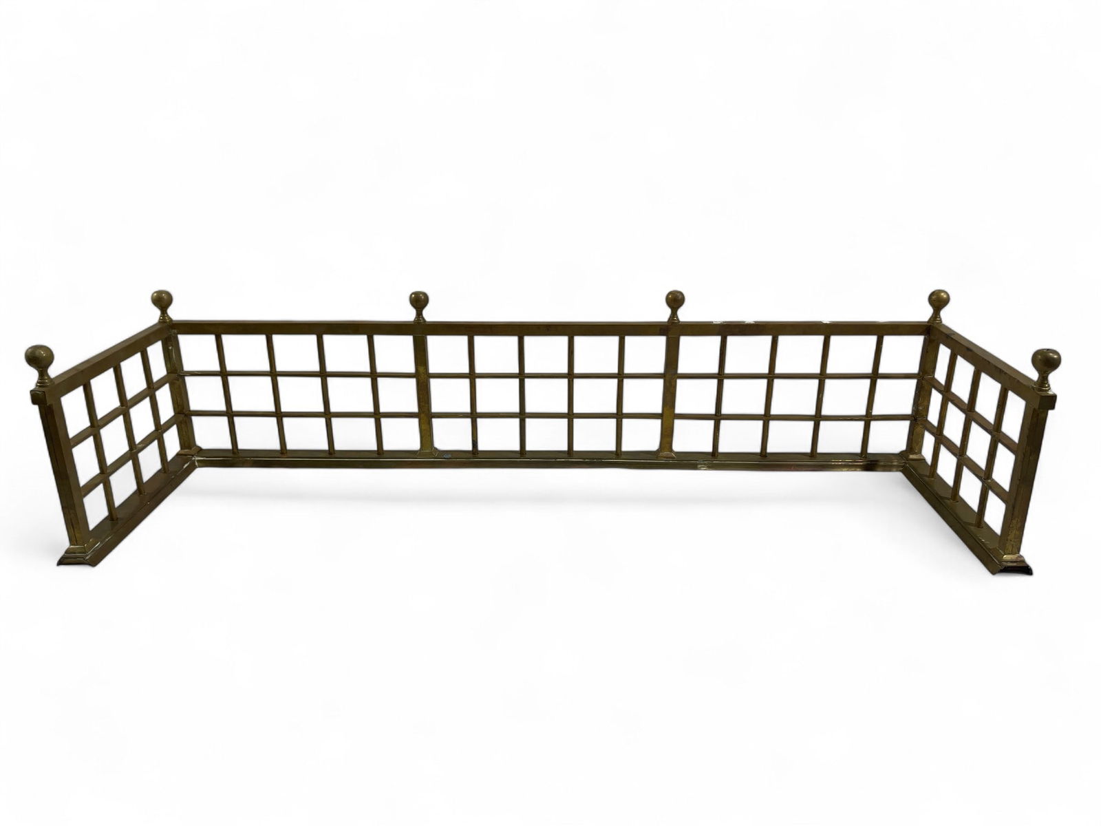 Arts & Crafts Brass Fireplace Fender (1 of 16)