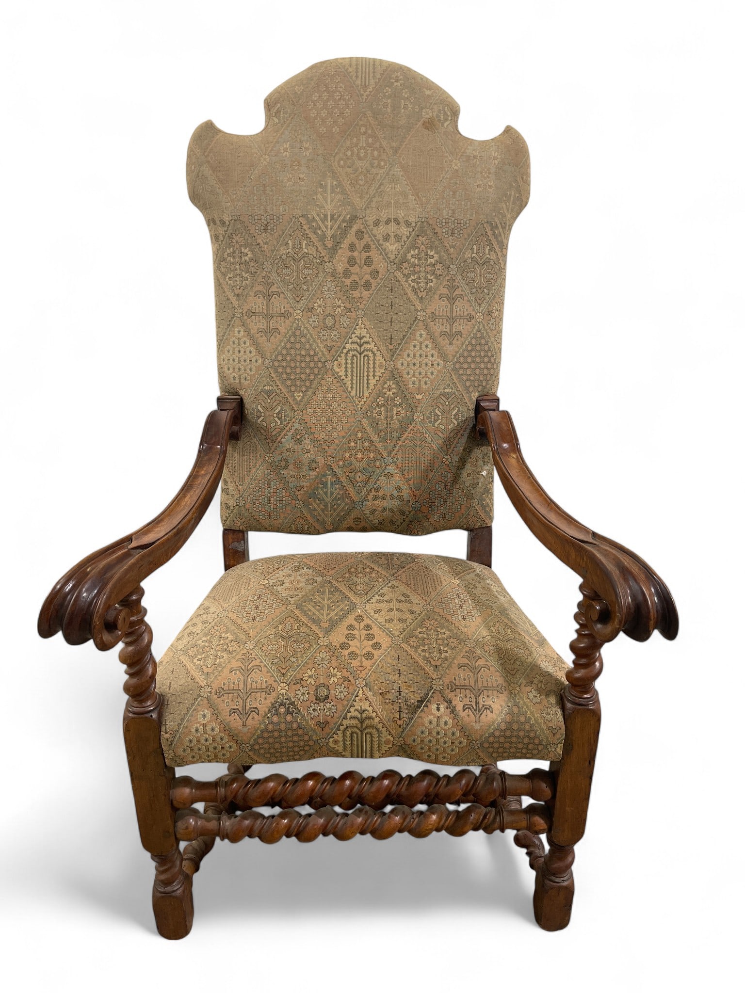 18th Century Throne Chair: 18th Century Louis X111 style Throne Chair H:54.5" W:32" D:32" Seat Height: 21"