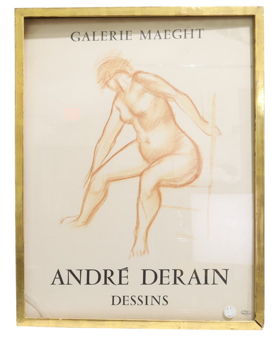 Andre Derain Dessins - Exhibition Poster: A 1960's Andre Derain Dessins Galerie Maeght Exhibition poster lithograph Dimensions:27x21