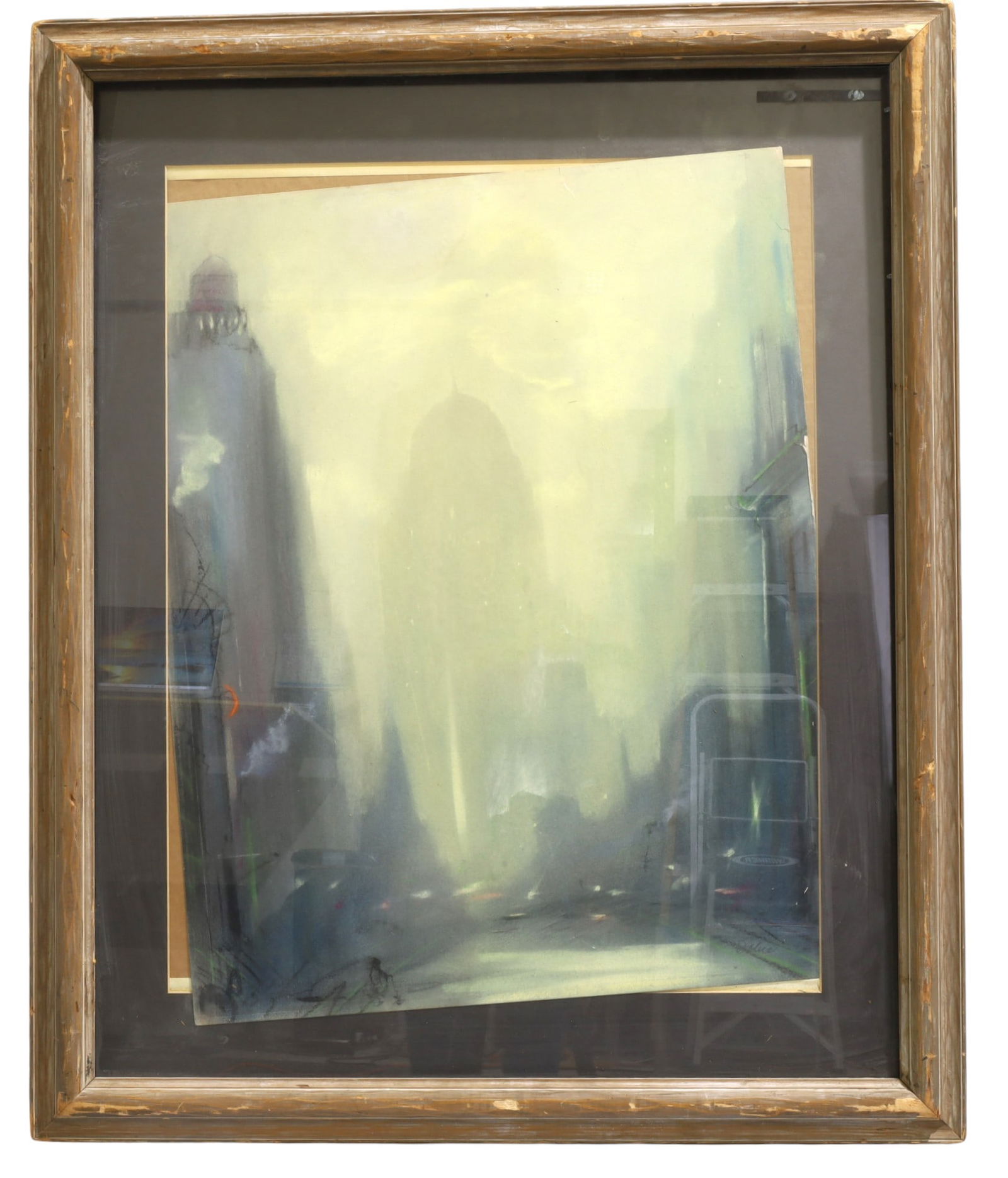 Signed Loen Dolice - Manhattan Pastel: A Signed Loen Dolice Manhattan Pastel Dimensions:33x27 Sight Dimensions:24x18