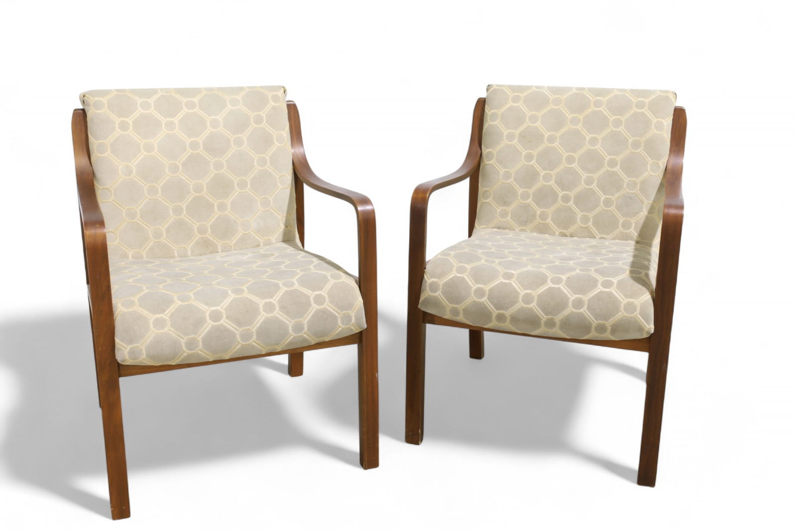 Mid Century Bentwood Accent Chairs - Pair (1 of 15)