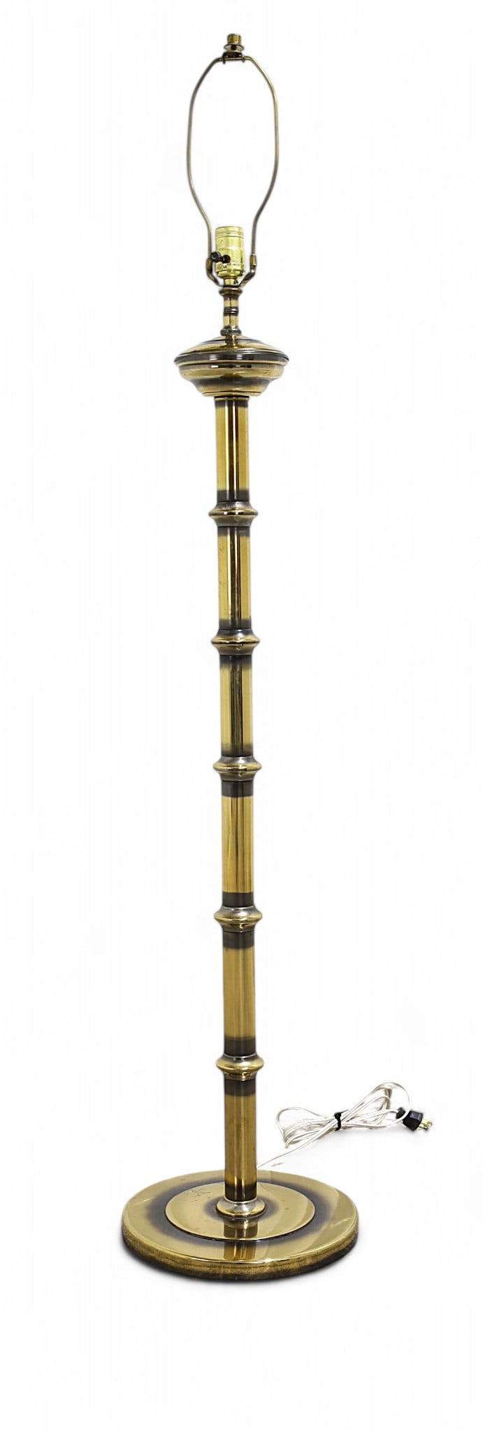 Faux Bamboo Brass Finish Floor Lamp (1 of 7)