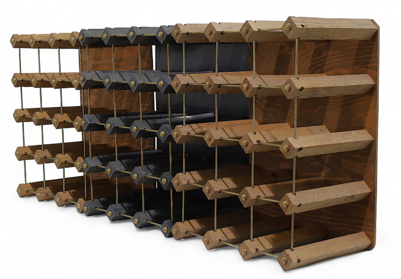 Mid Century Wine Racks - 3: A set of 3 mid century modern 12 bottle wine racks Dimensions:17x13x9