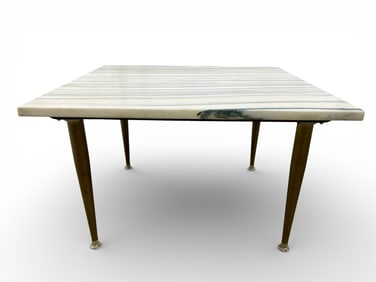 Mid Century Compact Marble Coffee Table