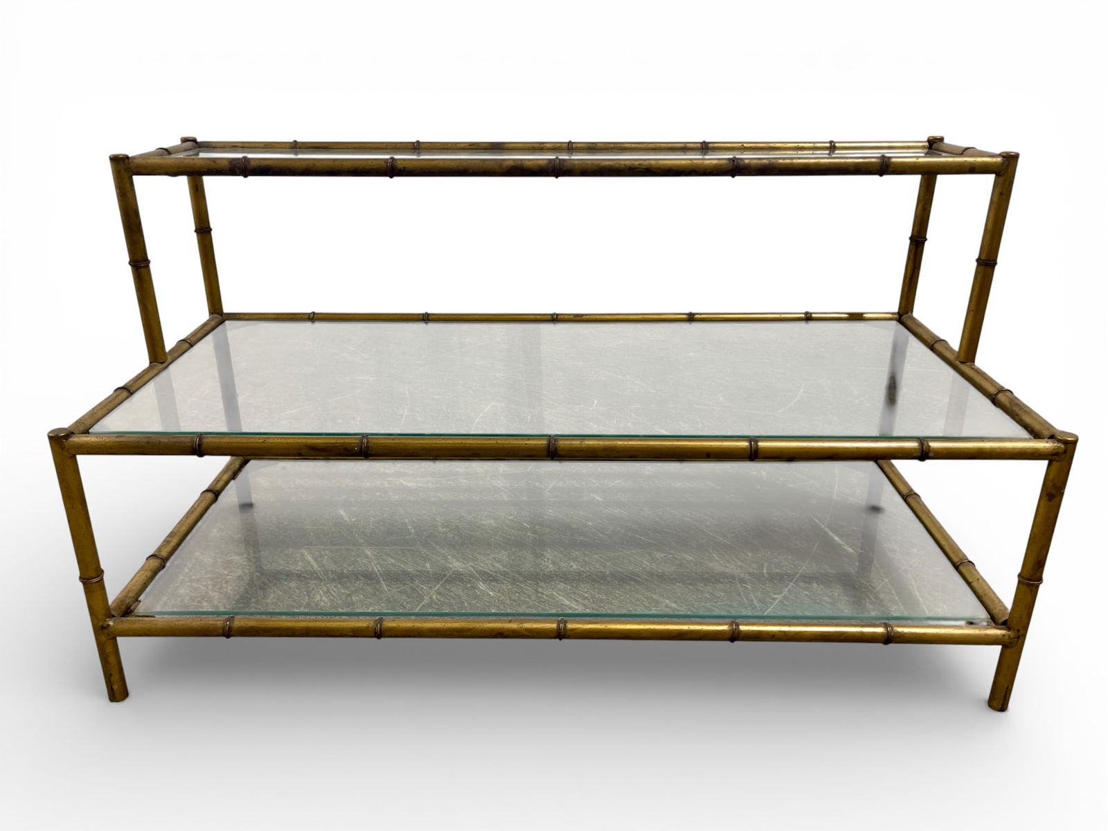 Faux Bamboo Metal Side Table (1 of 5)