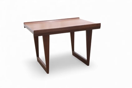 Sculpted Danish Teak Side Table