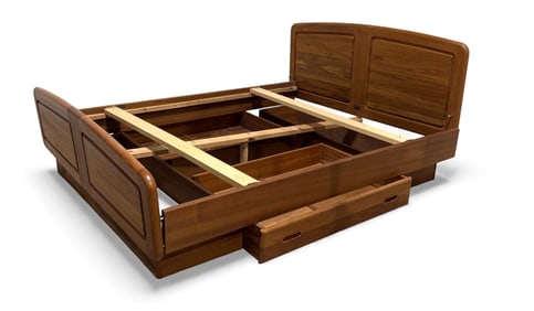Queen Teak Platform Bed