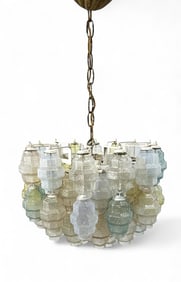 Murano Glass Mid Century  Italian Chandelier