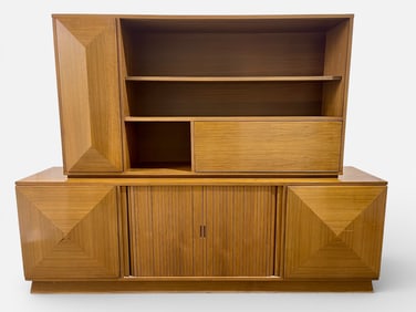 Diamond Front Tambour Door Credenza