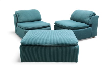 Space Age Lounge Chairs & Ottoman