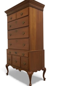 2 Part Antique Highboy Chest