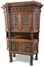 French Renaissance Revival Walnut Buffet