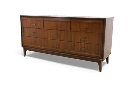 Mid Century Walnut 6 Drawer Dresser