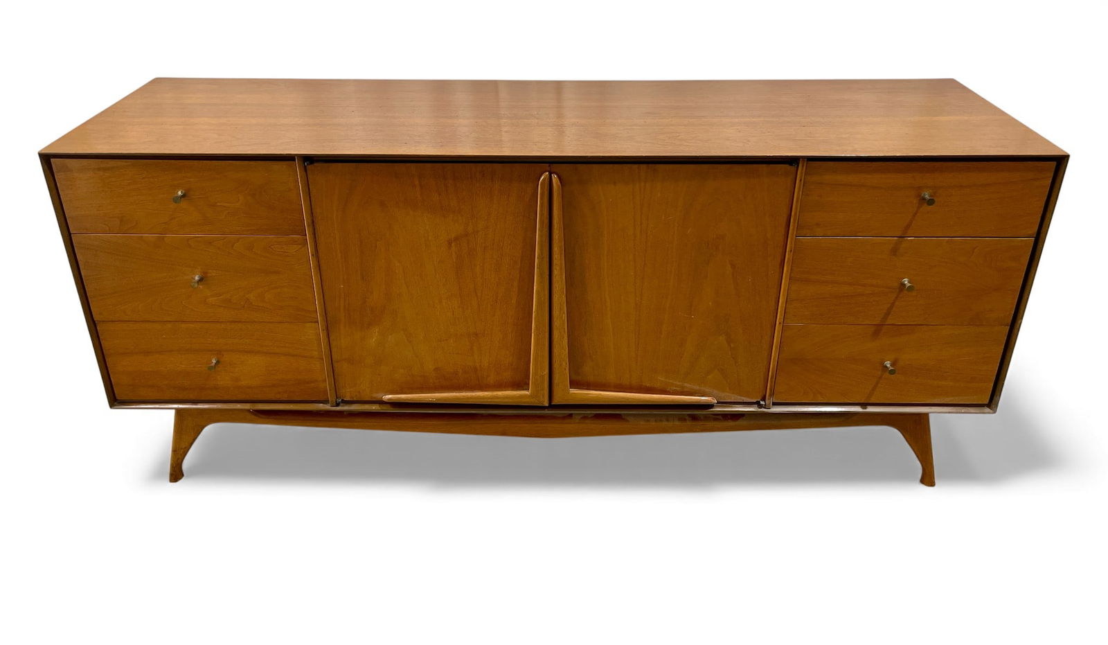 Vladimir Kagan Style Walnut Long Dresser (1 of 7)