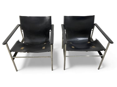 Charles Pollock 657 Sling Armchairs for Knoll