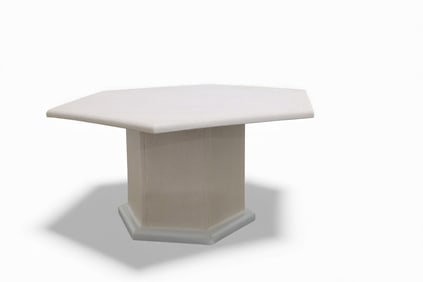 Linen Wrapped Octagonal Side Table