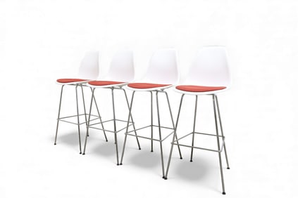 Eames Chrome & Plastic Stools - 4