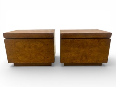 Lane Milo Baughman Style Night Stands - Pair