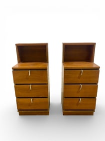 Johnson Carper  Walnut End Stands - Pair