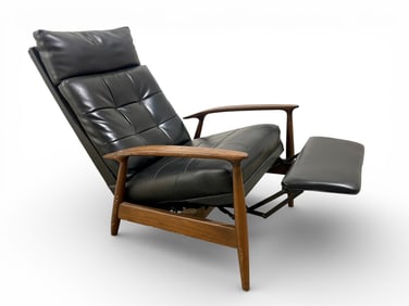 Milo Baughman for James Inc. Walnut Recliner Chair