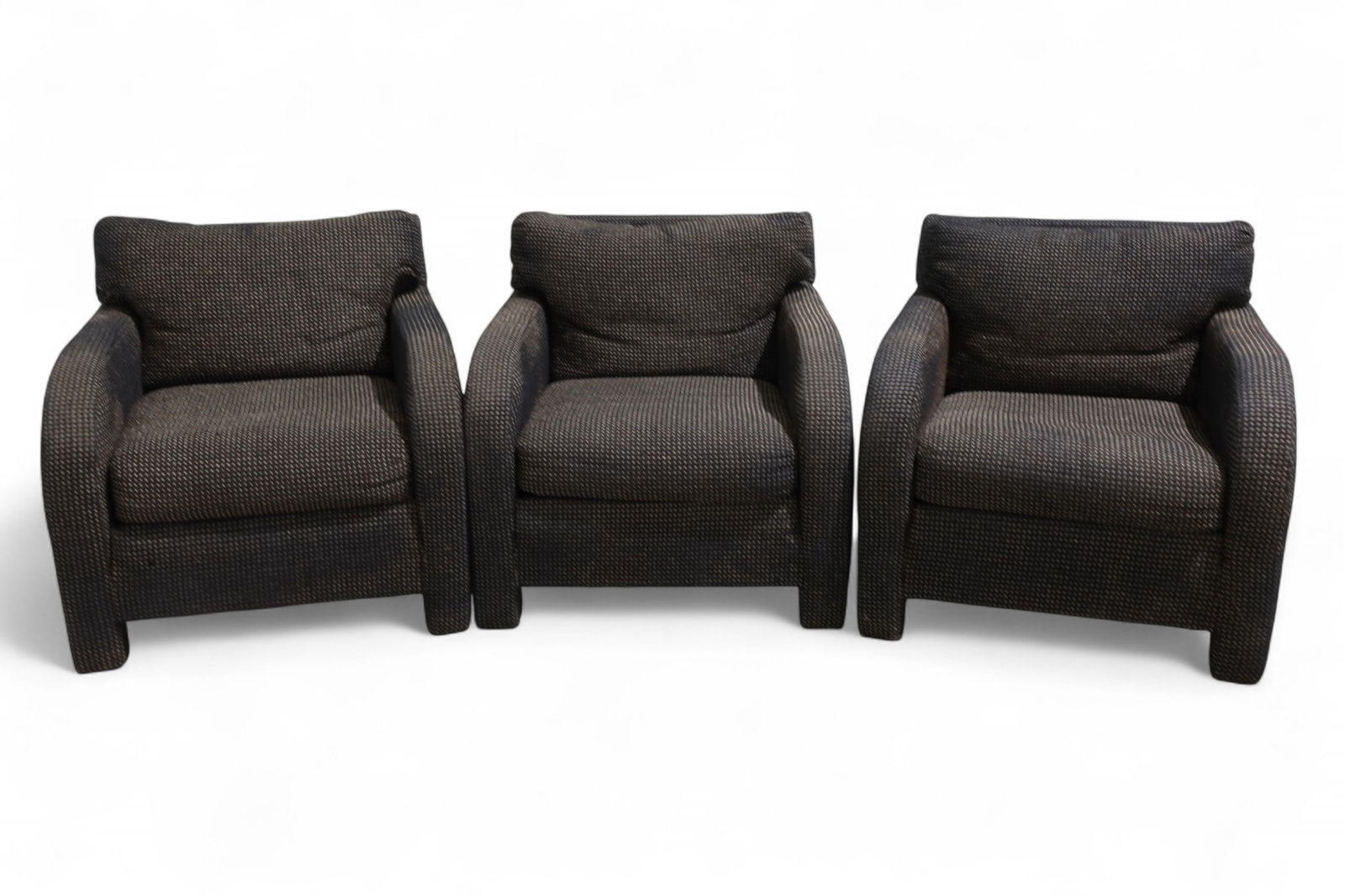 Milo Baughman Style Rowe Club Chairs - 3: A set of 3 Milo Baughman for Rowe club chairs Dimensions: