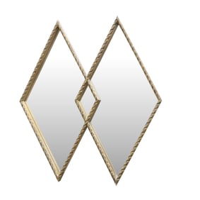 Gilt Double Diamond Wall Mirror