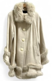 Kelli Kouri Leather Cashmere Swing Coat