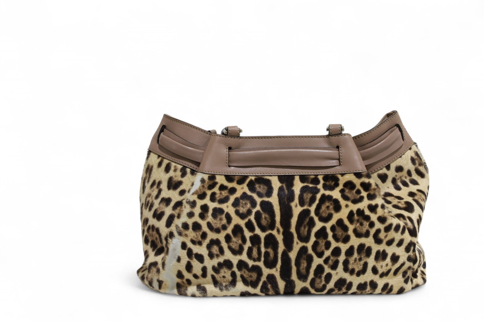 Valentino Garavani Calf Hair Satchel: A Valentino Garavani calf hair leopard print Aphrodite Bow satchel
