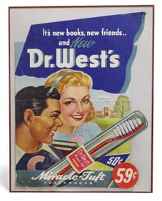 Dr. West Toothbrush Advertising Sign