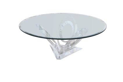 Mikhail Loznikev Lucite Ring Coffee Table
