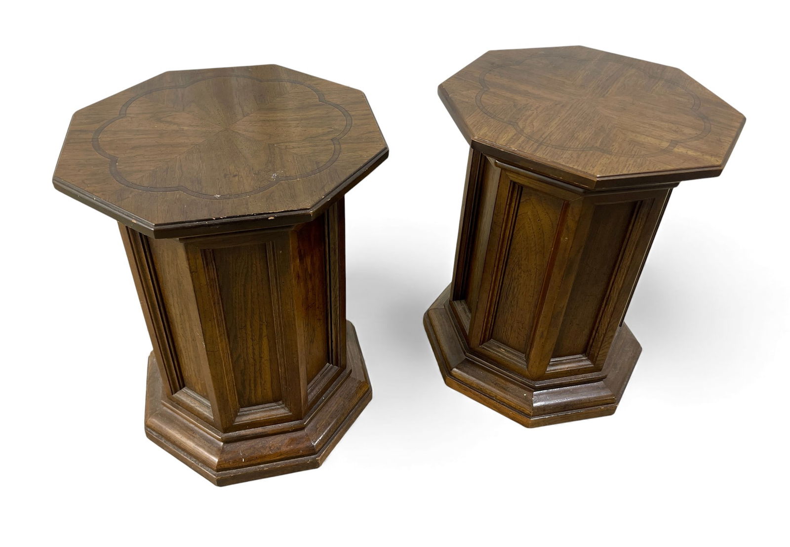 Pair of Hollywood Regency Hexagonal Pedestals (1 of 11)