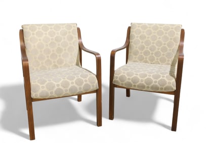 Mid Century Bentwood Accent Chairs - Pair