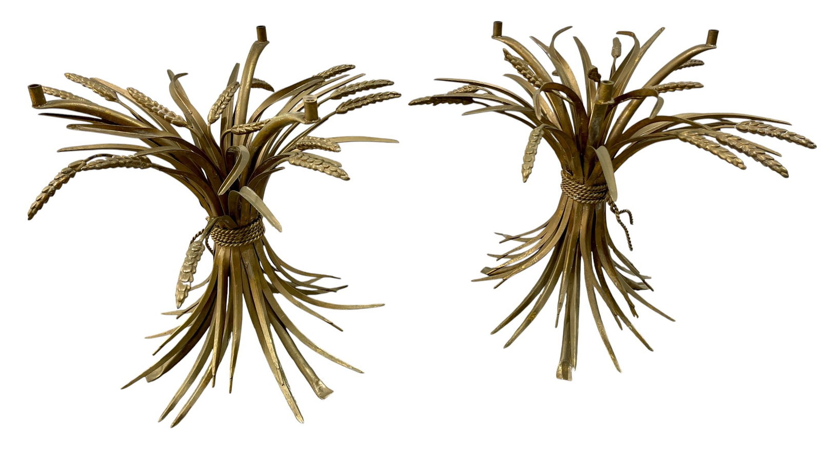 Gold Gilt Sheaf of Wheat Table Bases - Pair (1 of 15)