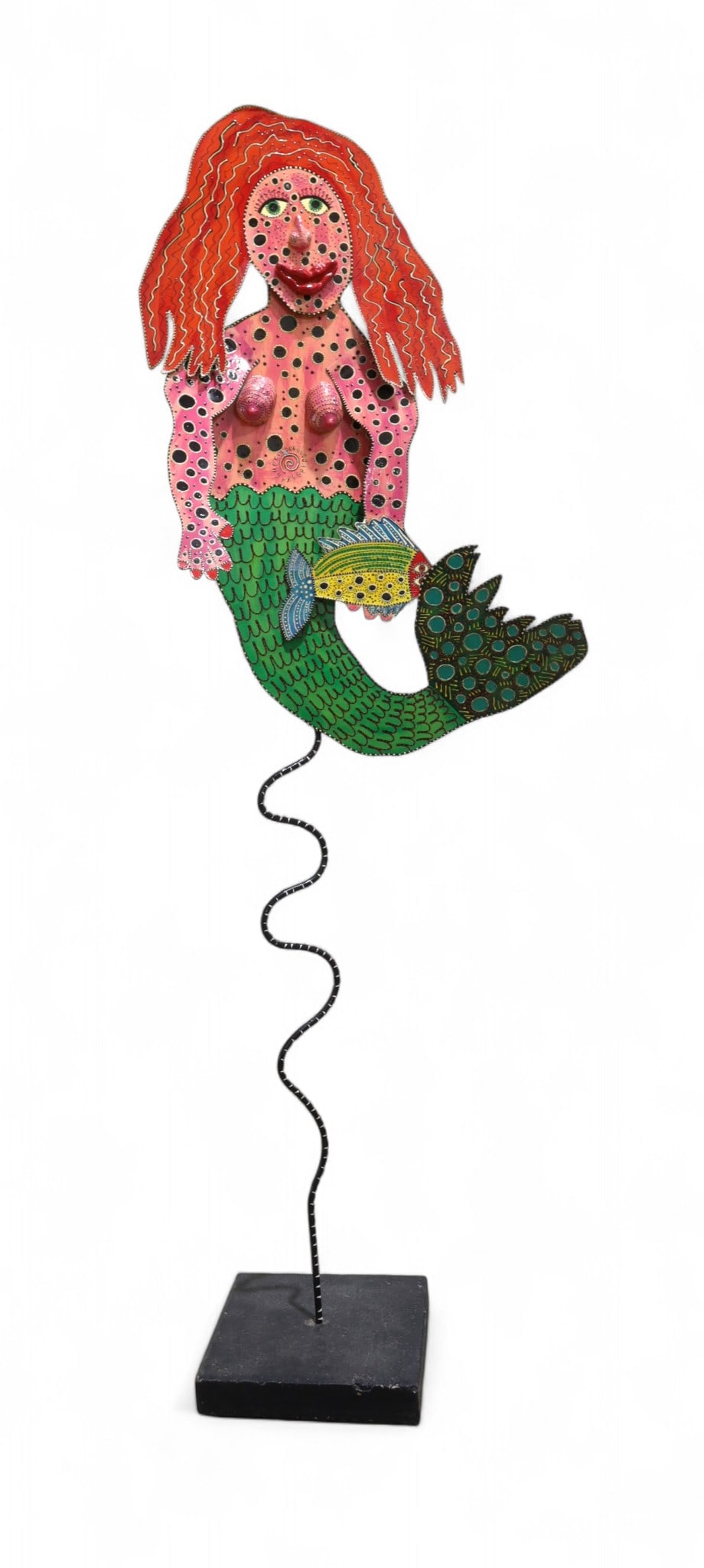 Signed Markel Metal Mermaid Sculpture: Signed Markel Mermaid sculpture