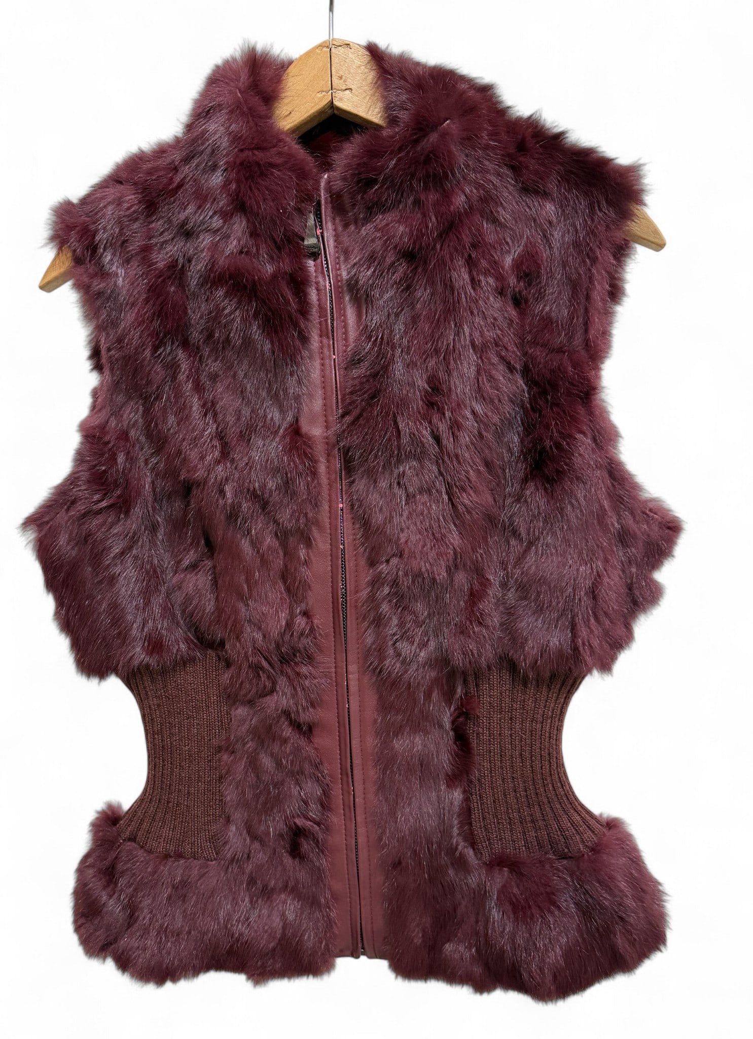 Belle Fare Purple Rabbit Fur Vest (1 of 15)