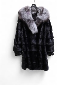 Belle Fare Black Mink Coat