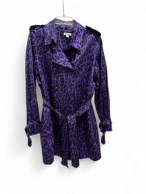 Joan Rivers Animal Print Trench Coat