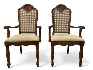 Pair of Vintage Thomasville Cane Chairs